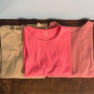 Lot of (3) Women’s Small Christopher & Banks Solid Color Tops